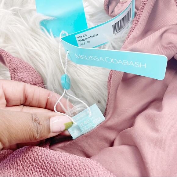 Melissa Odabash Rio CR Ridges Mocha Swimsuit Size IT 40 / US 4 - Picture 4 of 9